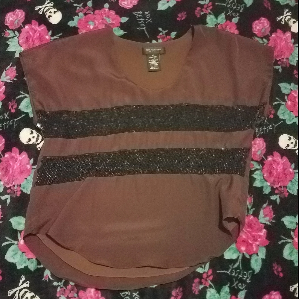 💕MM Couture by Miss Me Sequined Top!